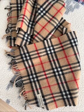 Burberry Classic Check 100% Cashmere Scarf Made in Scotland 57”
